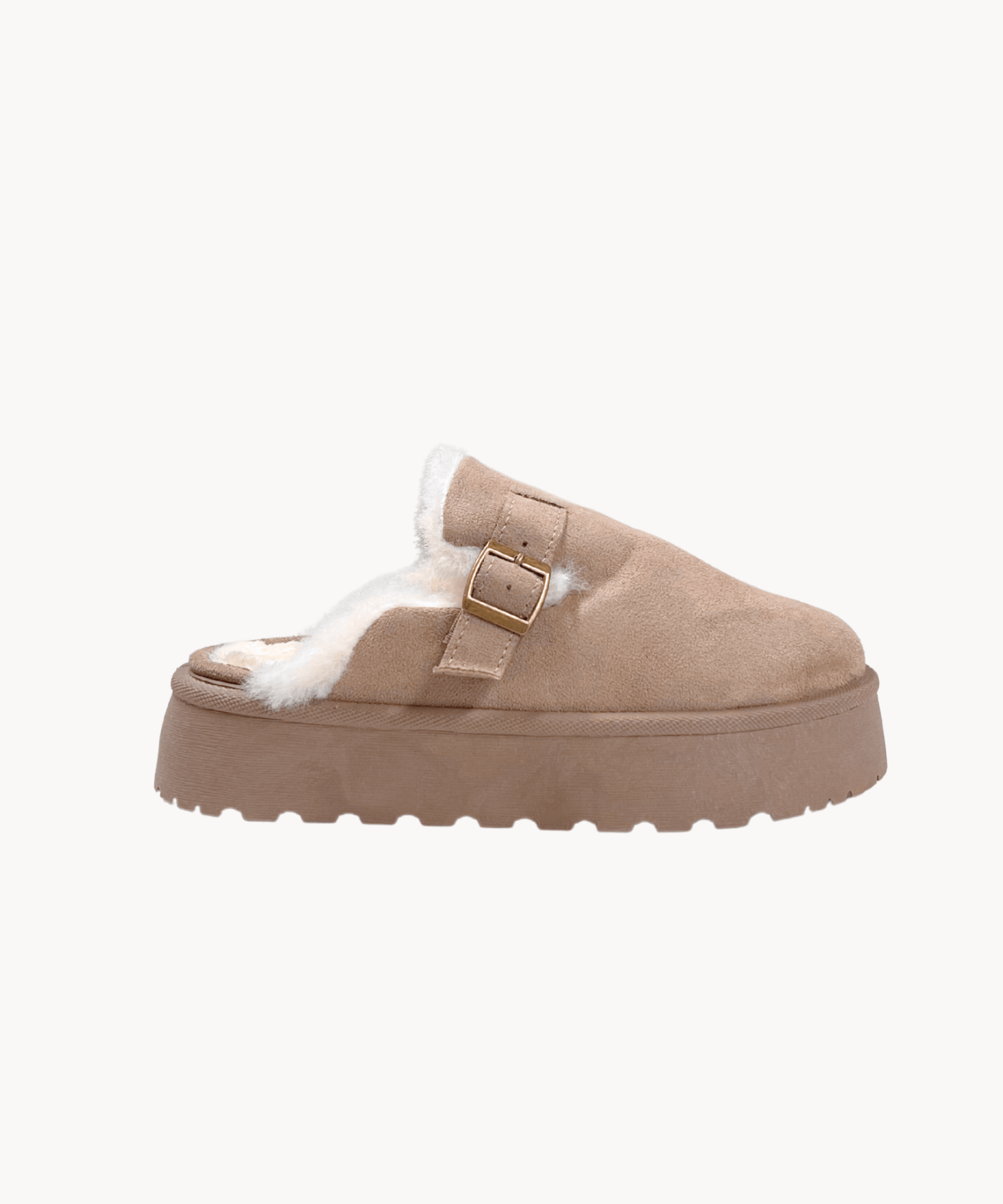 Hjemmesko med Pels Plateau - Brun - ByStenholt.dk