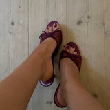 Høje Mules med Sløjfe - Bordeaux - ByStenholt.dk