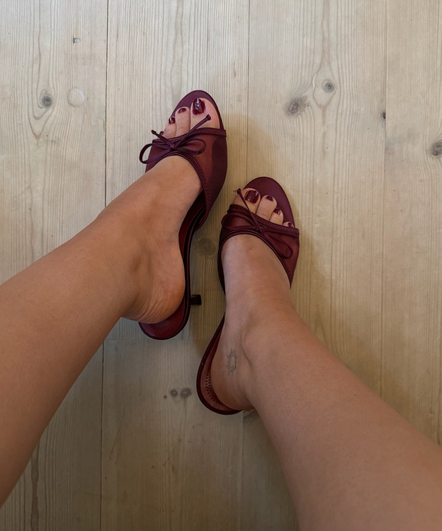 Høje Mules med Sløjfe - Bordeaux - ByStenholt.dk