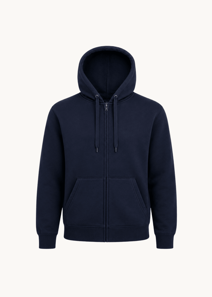Hoodie Med Lynlås - Navy - ByStenholt.dk