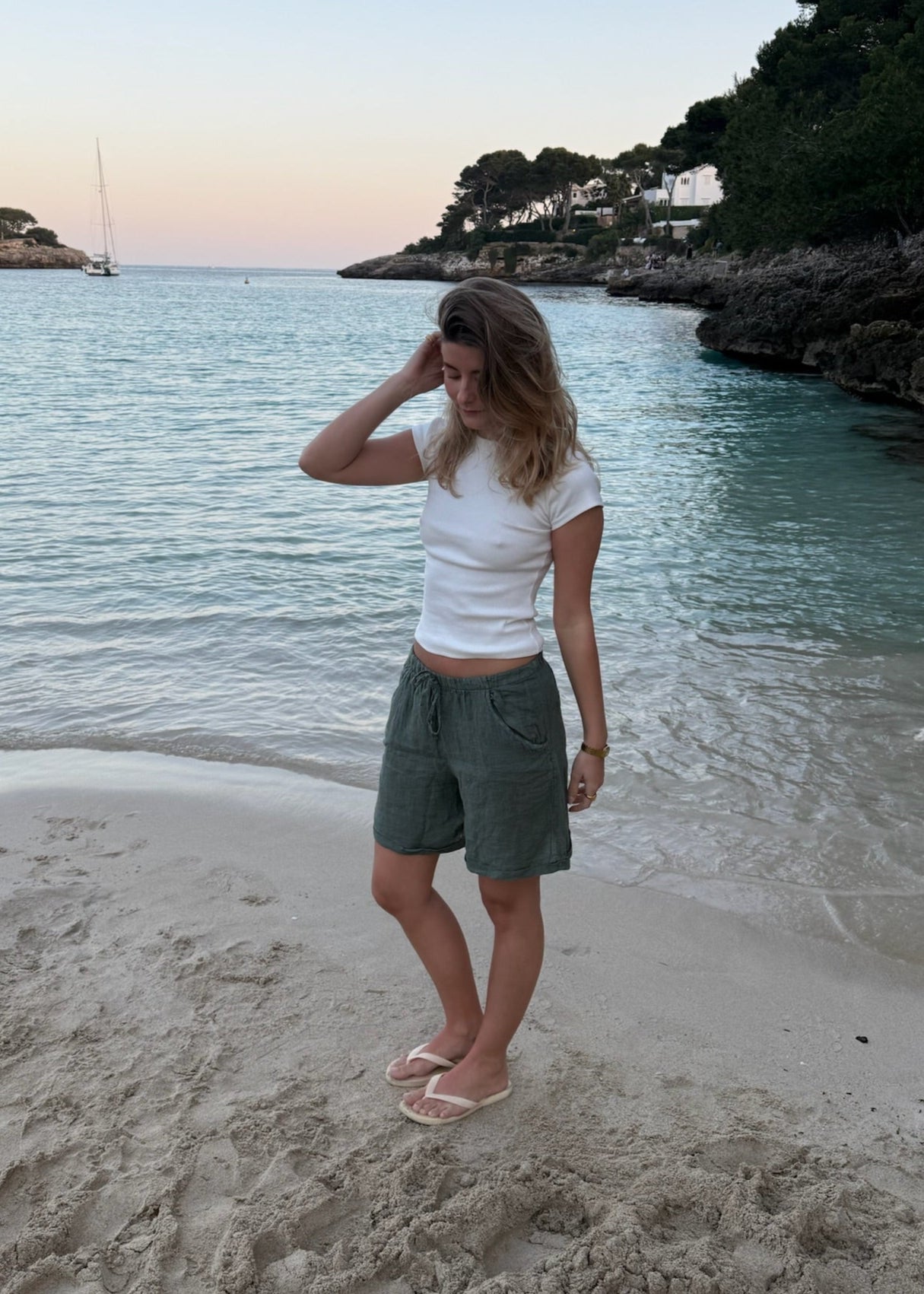 Hørshorts - Mørkegrøn - ByStenholt.dk