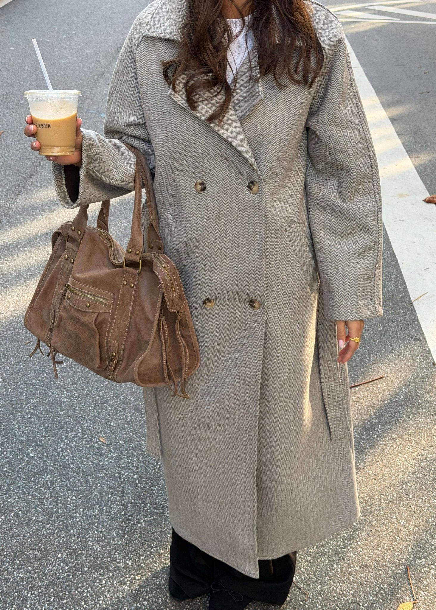 Isabel Lang Frakke - Beige - ByStenholt.dk