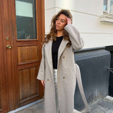 Isabel Lang Frakke - Beige - ByStenholt.dk