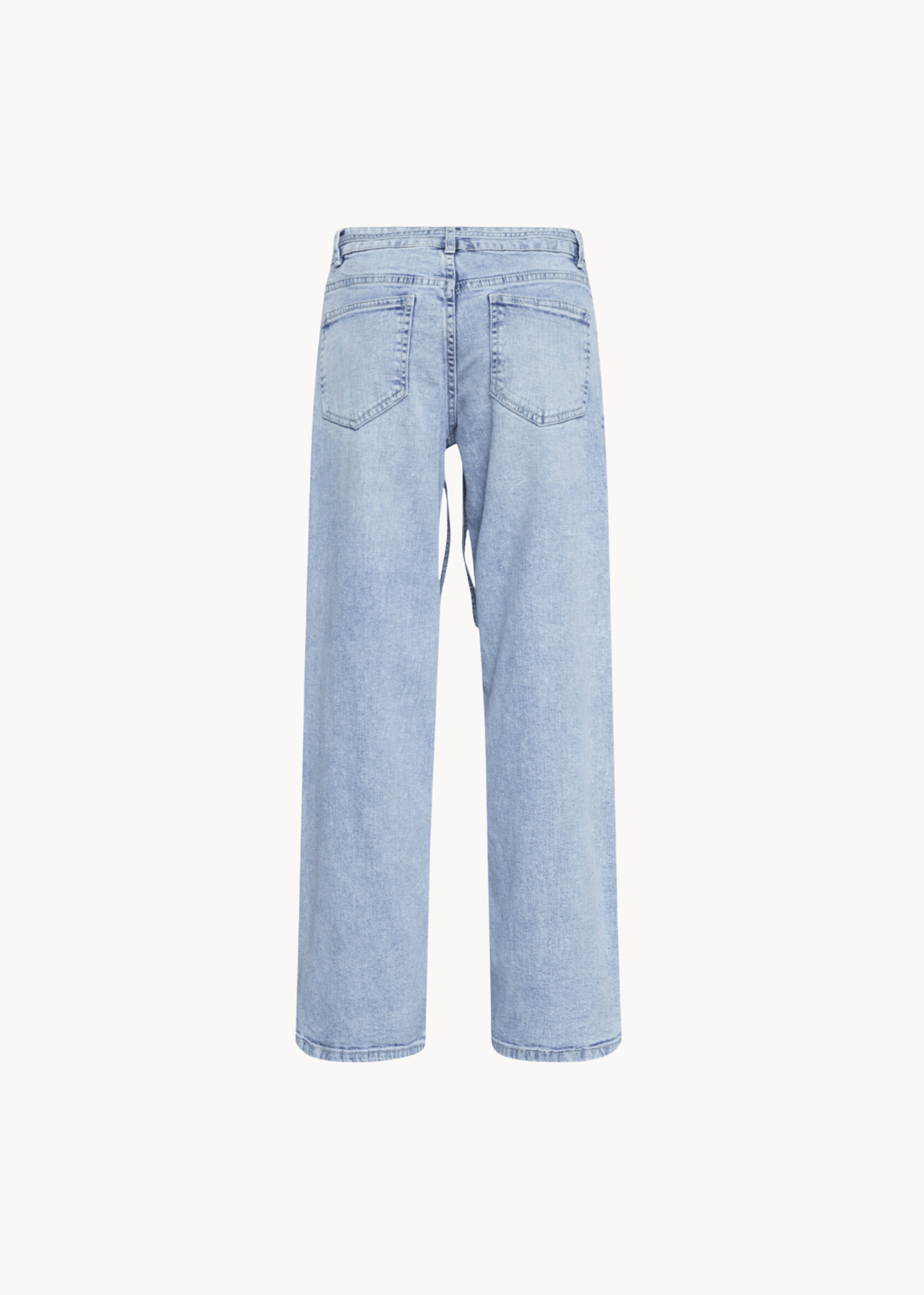 Jeans med bindebånd - Lyseblå - ByStenholt.dk