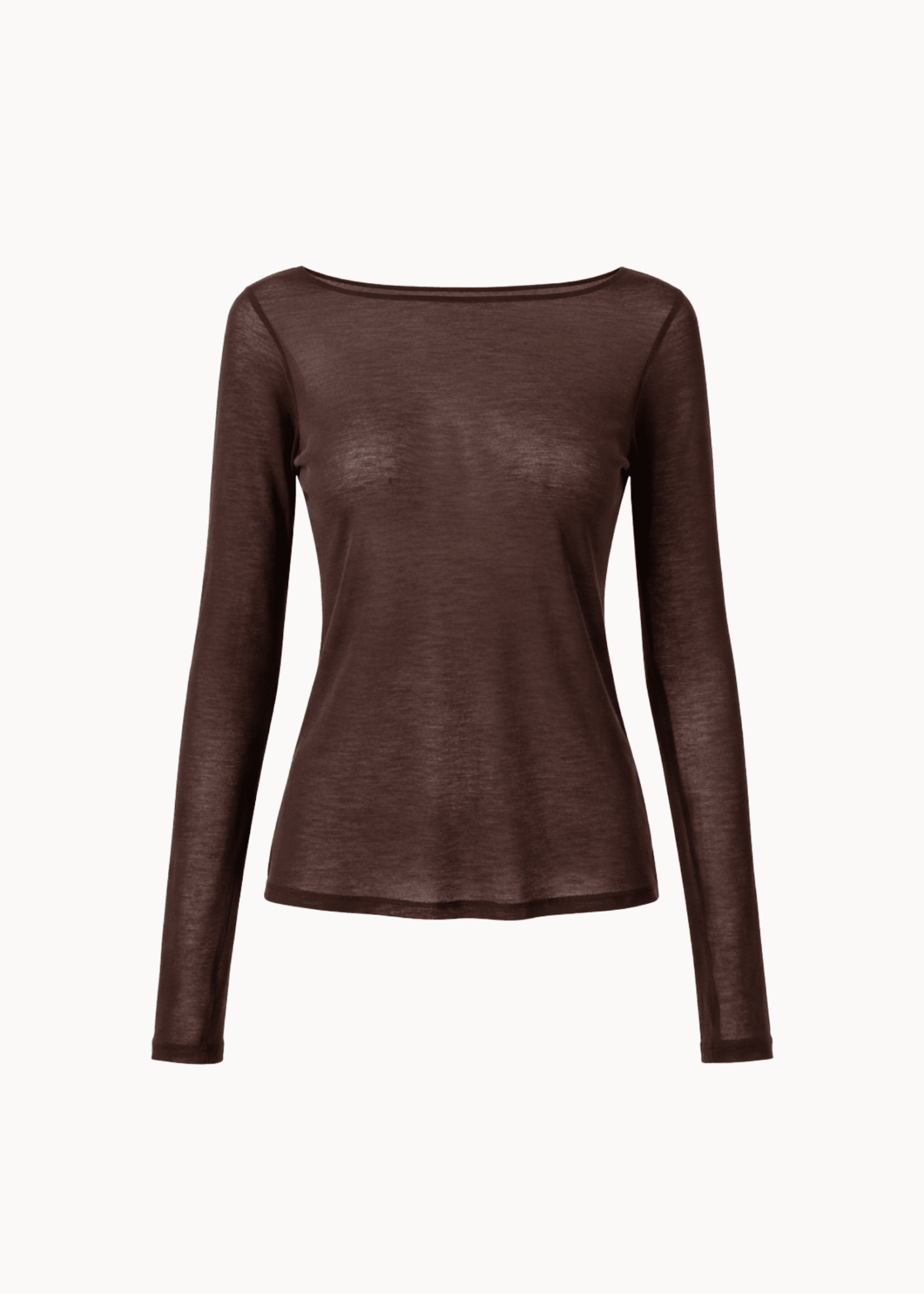 Kaia Langærmet Bluse - Mørkebrun - ByStenholt.dk