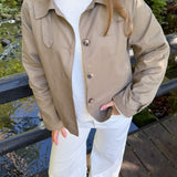 Klassisk Kort Trenchcoat - Taupe - ByStenholt.dk