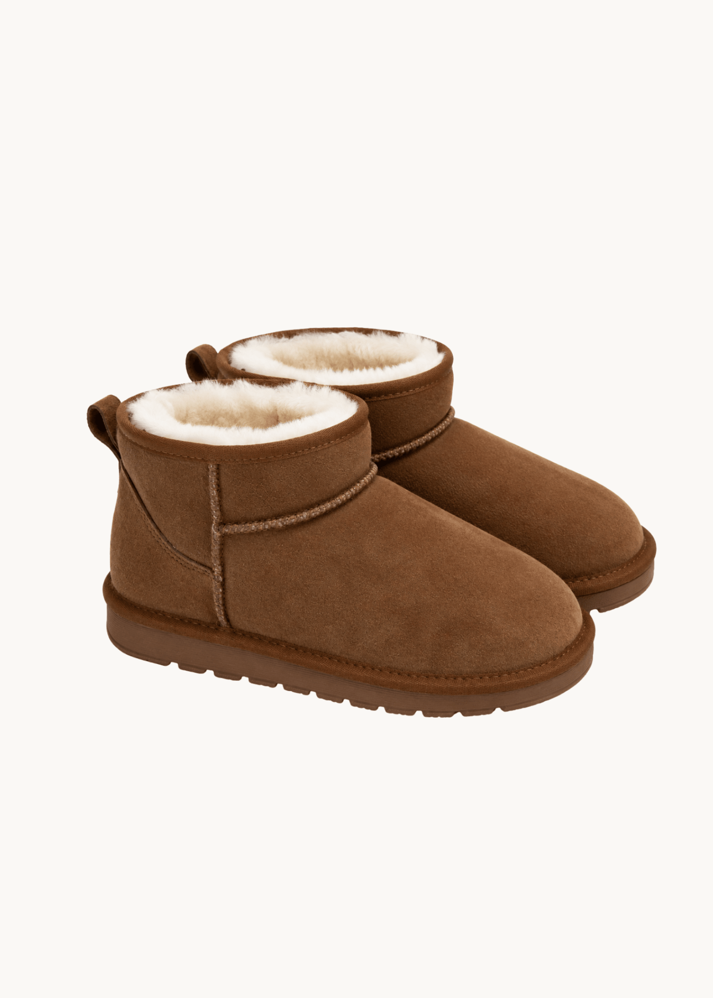 Korte Deluxe Bamsestøvler - Camel - ByStenholt.dk
