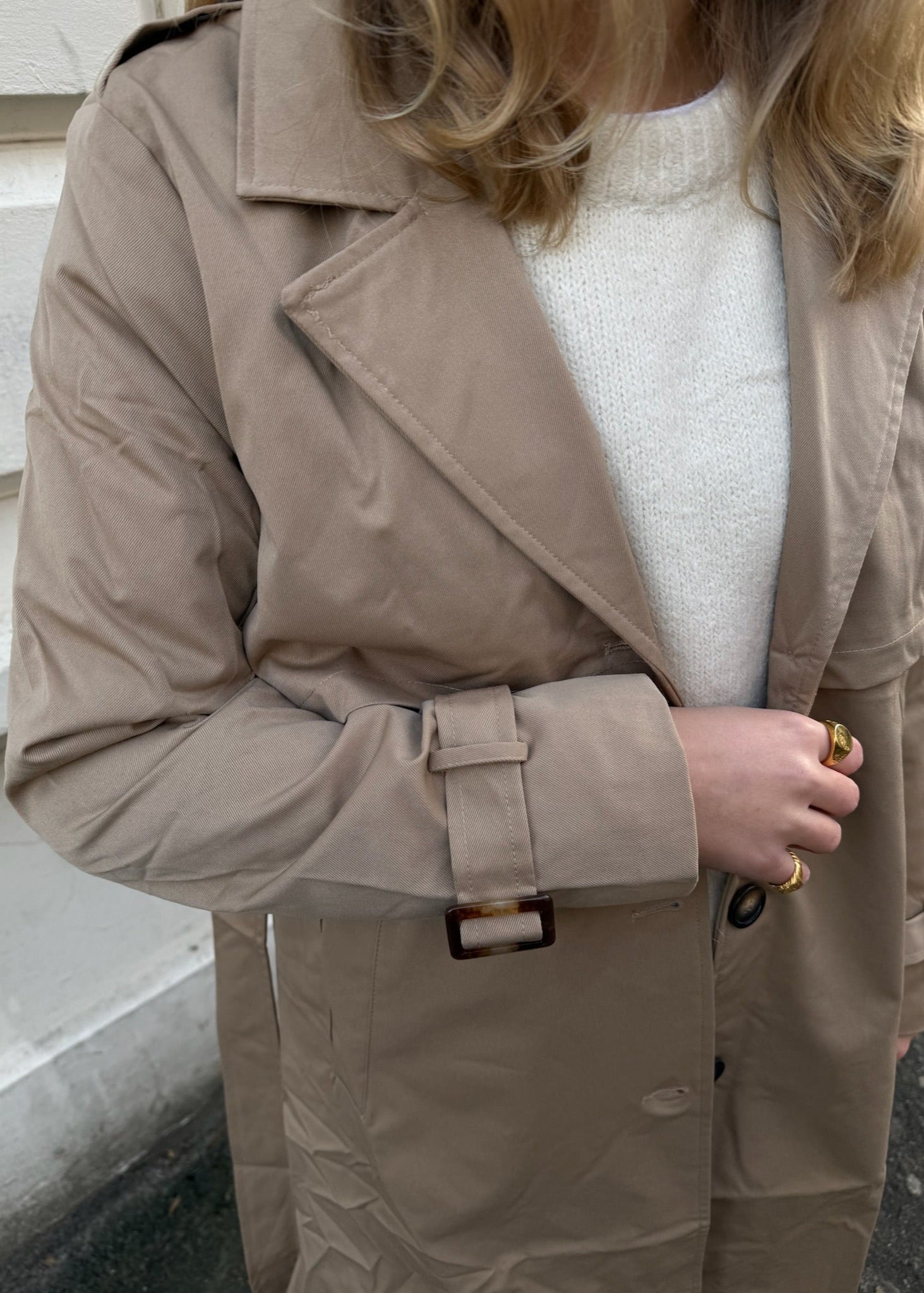 Lang Trenchcoat - Beige - ByStenholt.dk