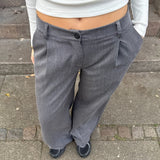 Lara Low Waist Habitbukser - Grå - ByStenholt.dk