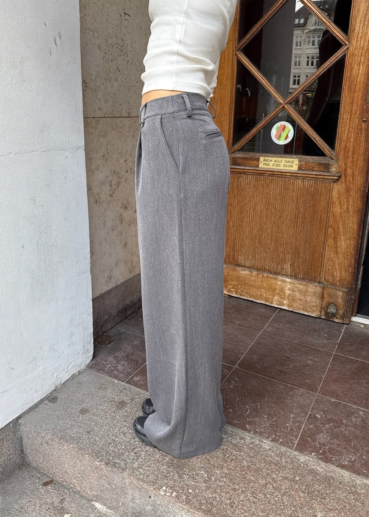 Lara Low Waist Habitbukser - Grå - ByStenholt.dk