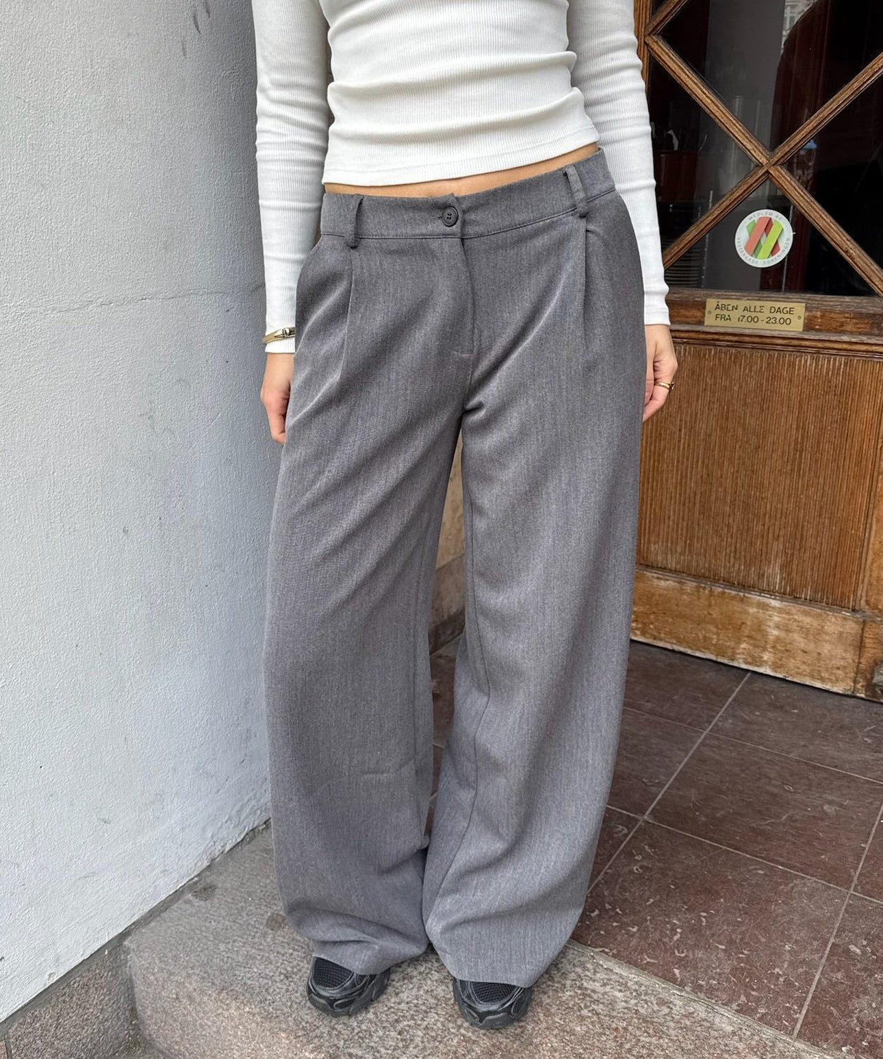Lara Low Waist Habitbukser - Grå - ByStenholt.dk
