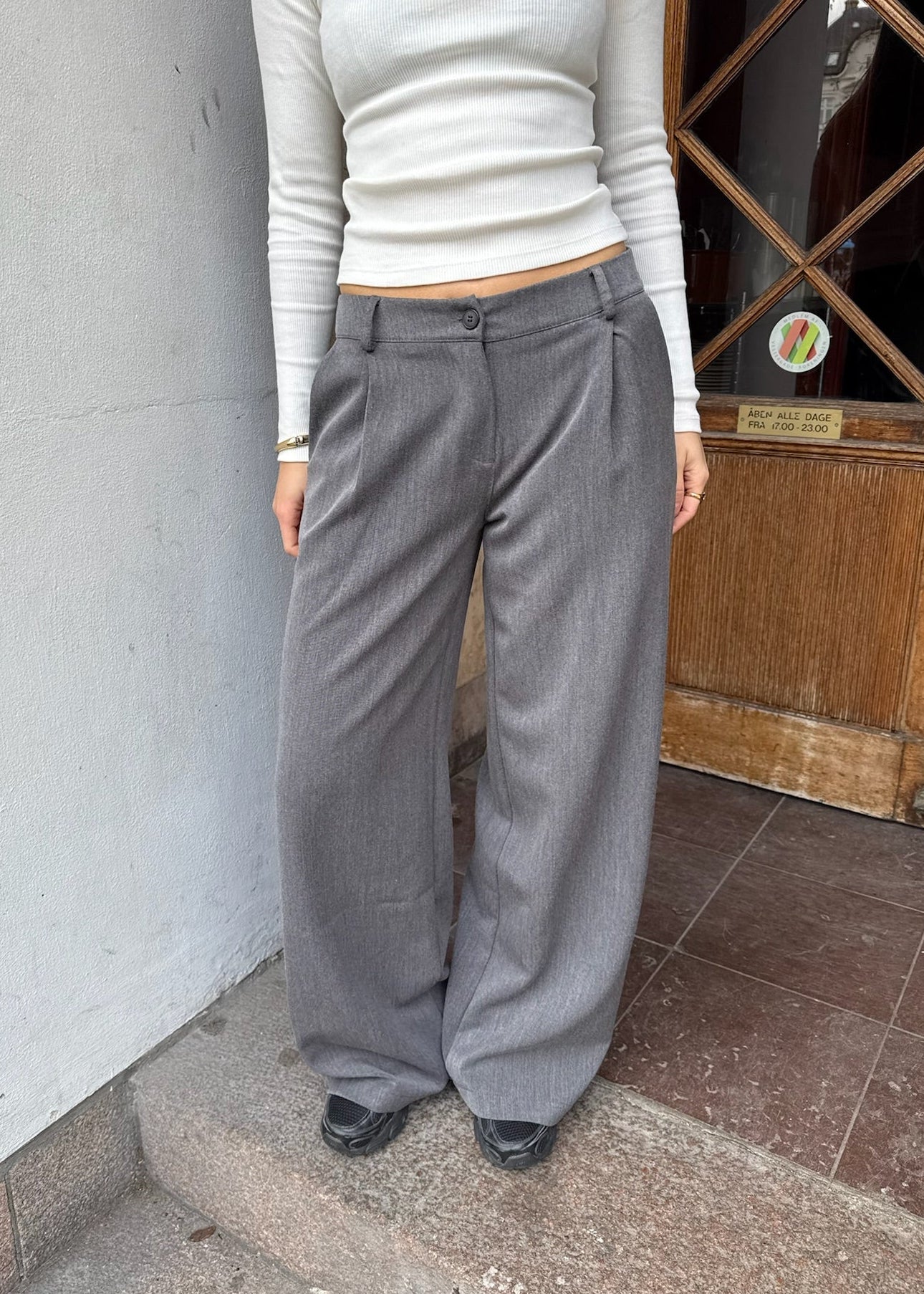 Lara Low Waist Habitbukser - Grå - ByStenholt.dk