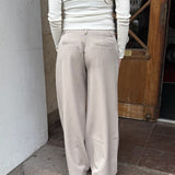 Lara Low Waist Habitbukser - Taupe - ByStenholt.dk