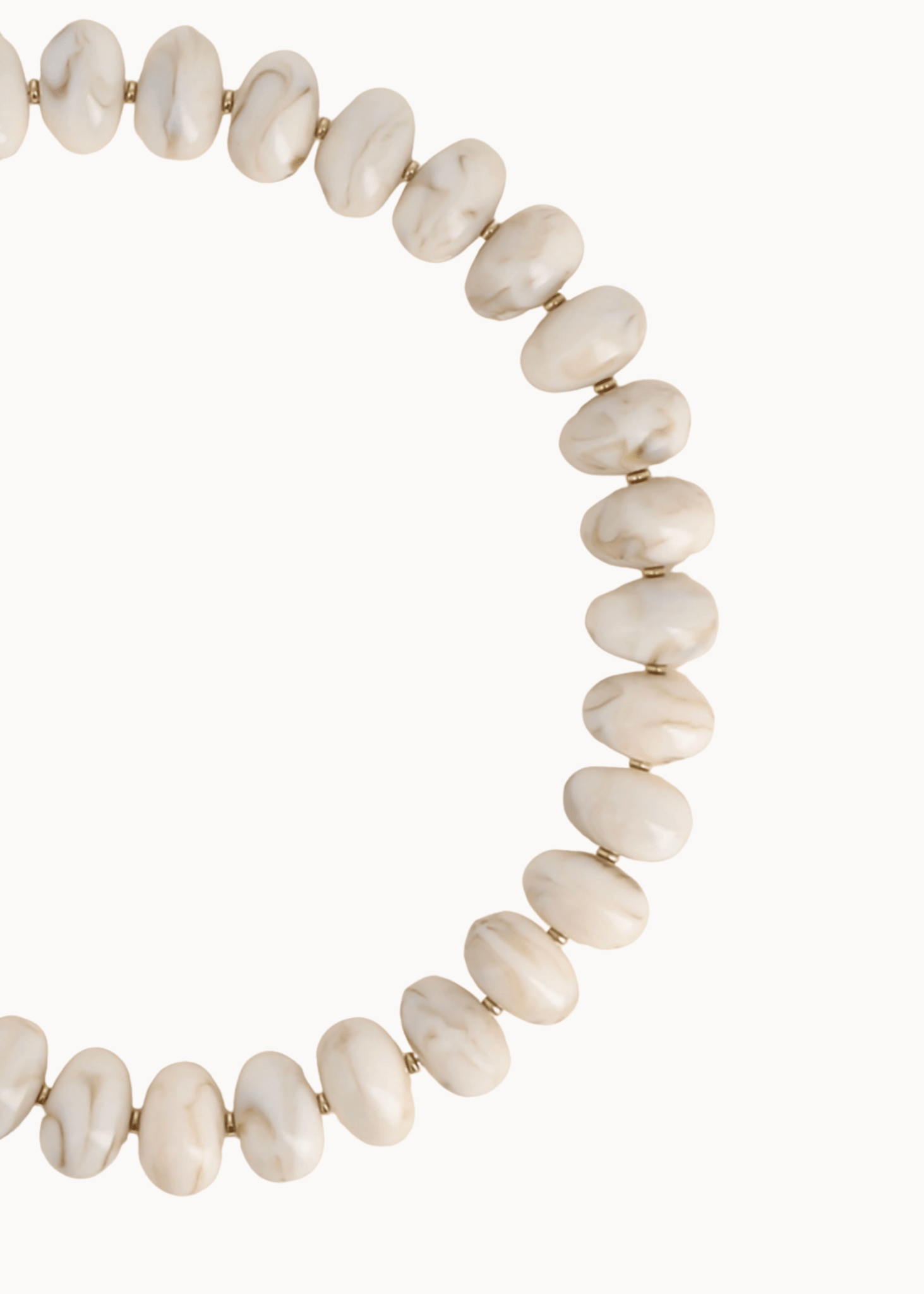 Leah Perlehalskæde - Beige - ByStenholt.dk