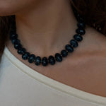 Leah Perlehalskæde - Blå - ByStenholt.dk