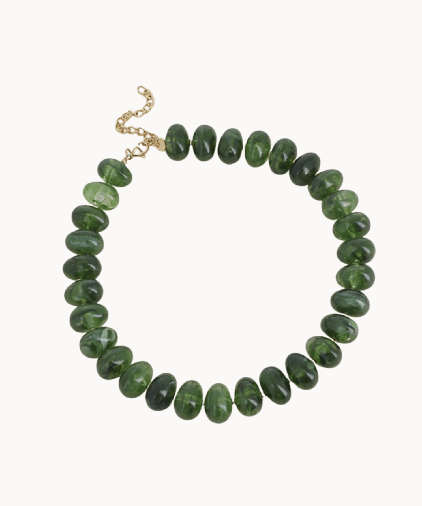 Leah Perlehalskæde - Grøn - ByStenholt.dk