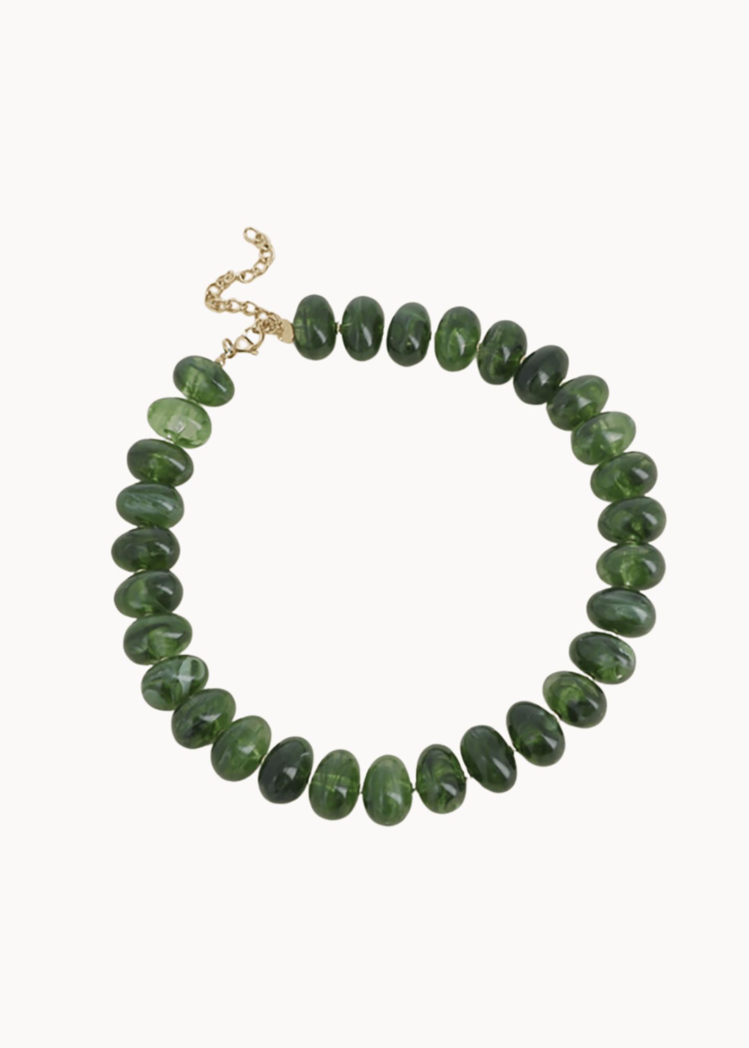 Leah Perlehalskæde - Grøn - ByStenholt.dk