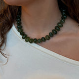 Leah Perlehalskæde - Grøn - ByStenholt.dk