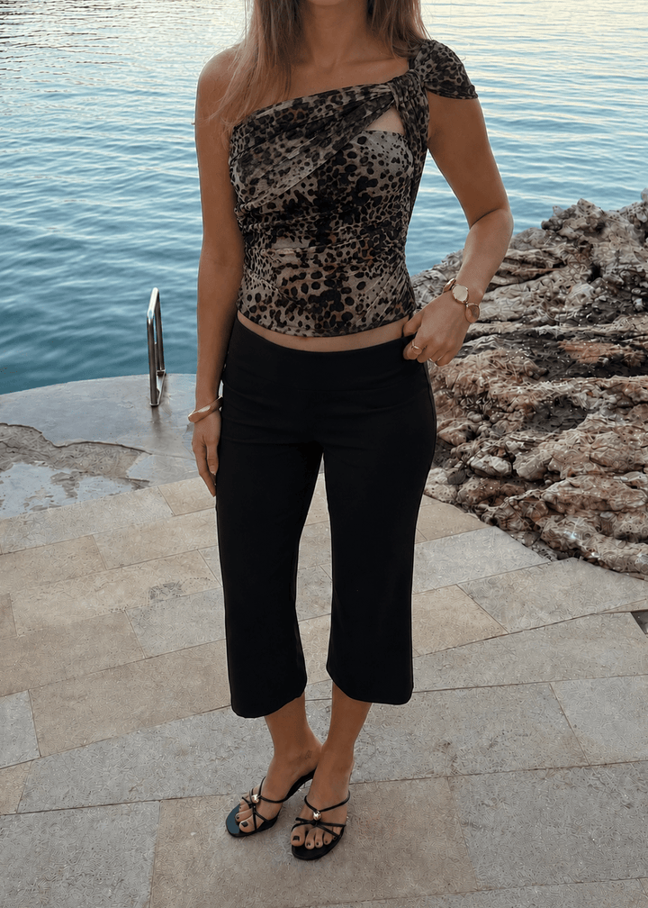 Leopard One Shoulder Top - ByStenholt.dk