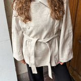Linea Belted Coat - Beige - ByStenholt.dk