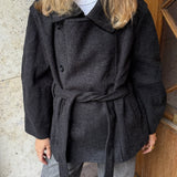 Linea Belted Coat - Sort - ByStenholt.dk