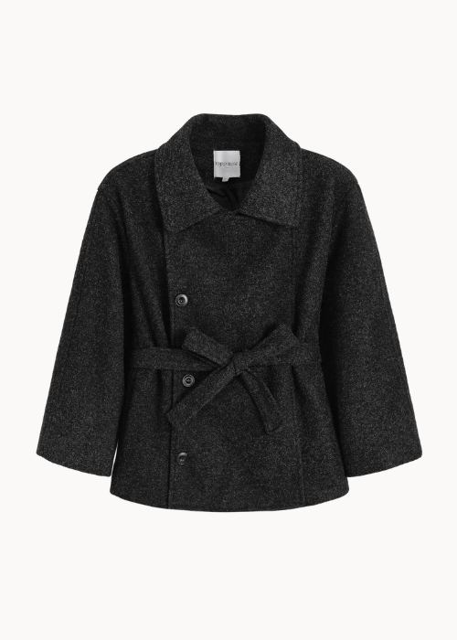 Linea Belted Coat - Sort - ByStenholt.dk