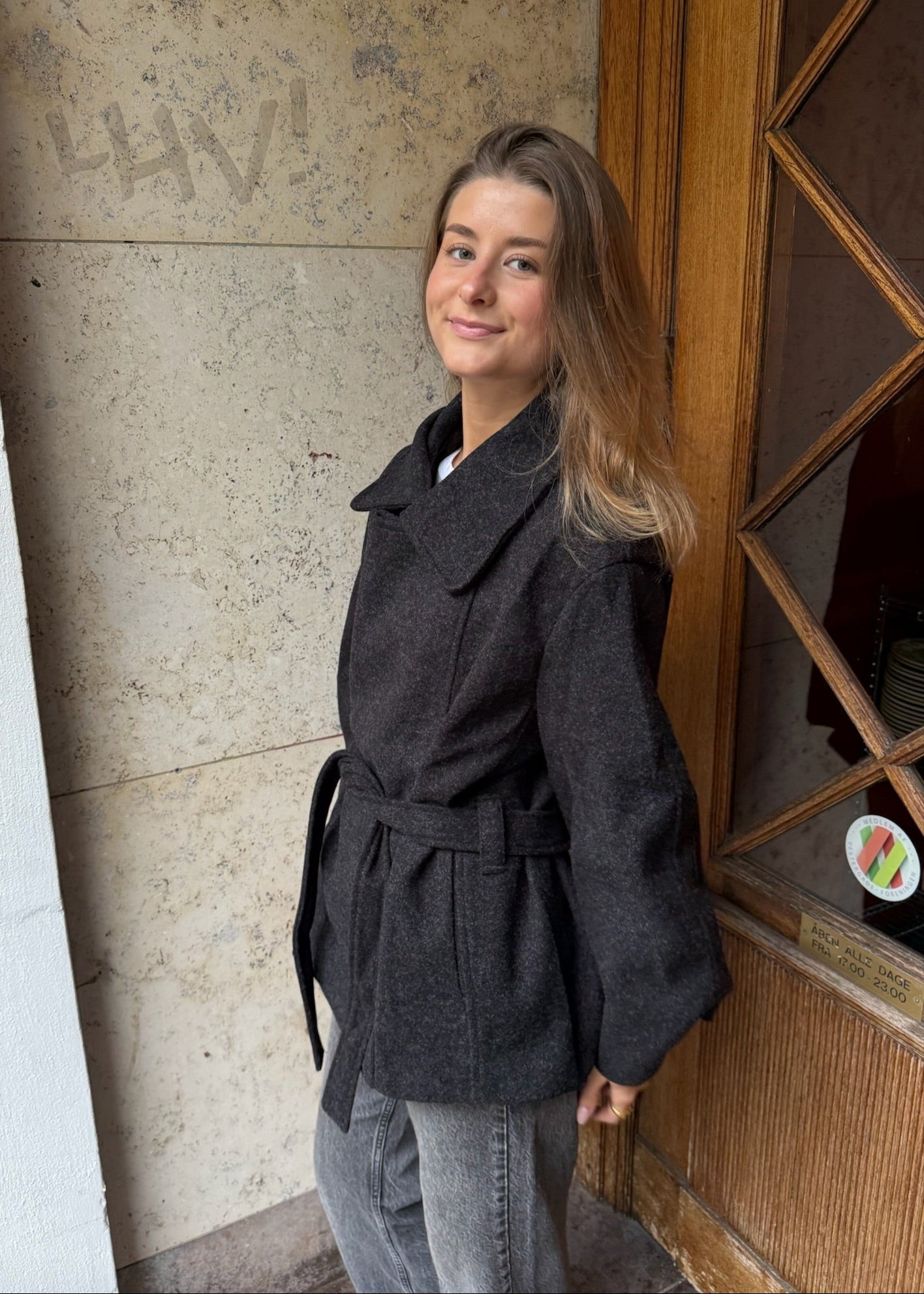 Linea Belted Coat - Sort - ByStenholt.dk