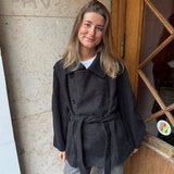Linea Belted Coat - Sort - ByStenholt.dk