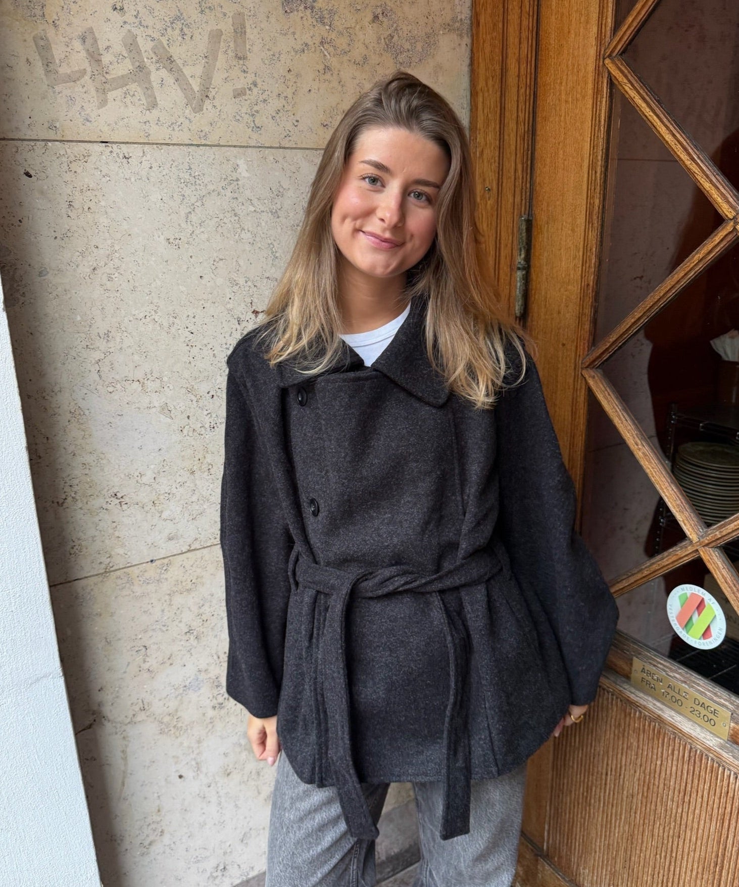 Linea Belted Coat - Sort - ByStenholt.dk