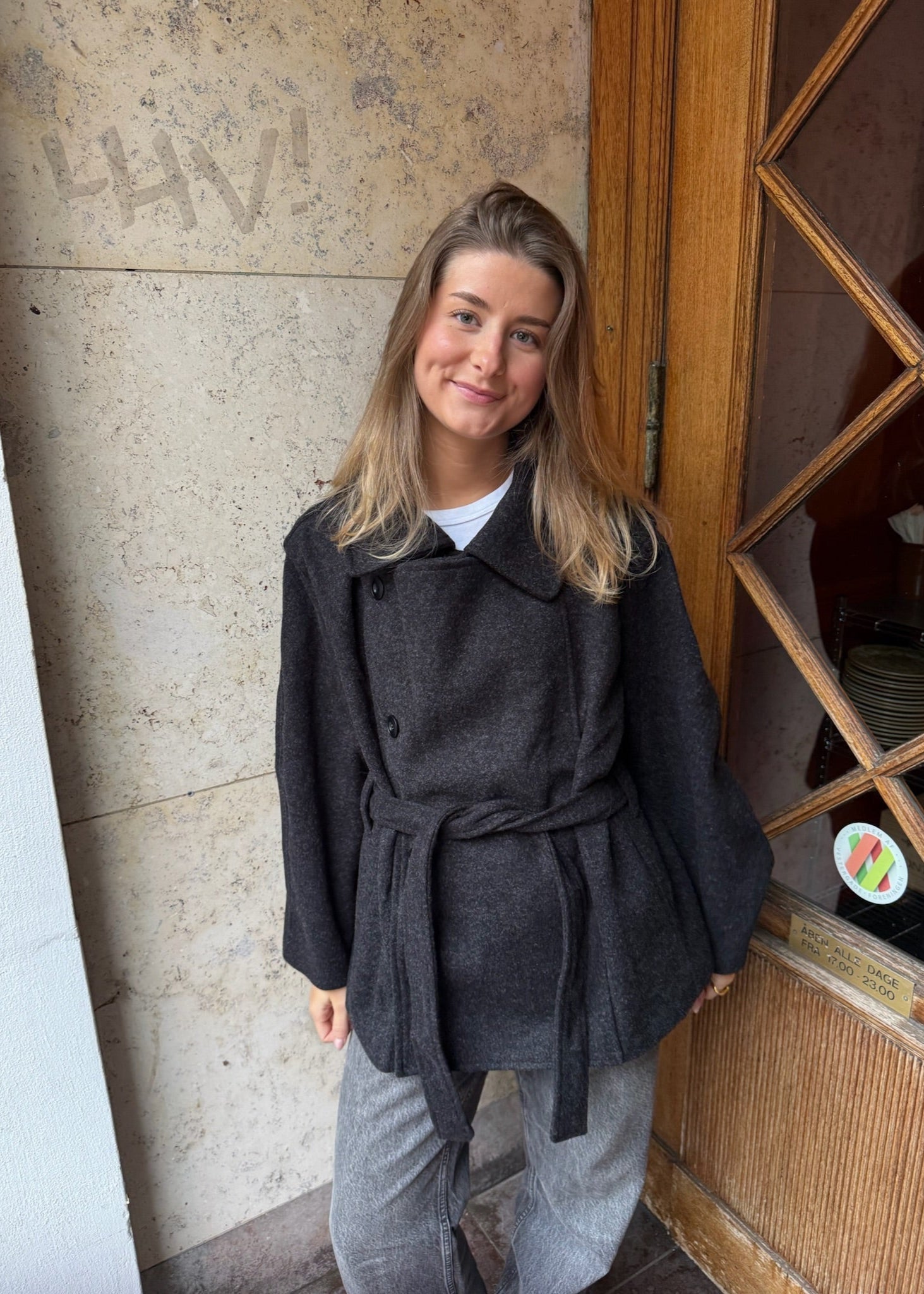Linea Belted Coat - Sort - ByStenholt.dk