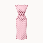 Liora Polka Midi Kjole - Lyserød - ByStenholt.dk