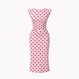 Liora Polka Midi Kjole - Lyserød - ByStenholt.dk