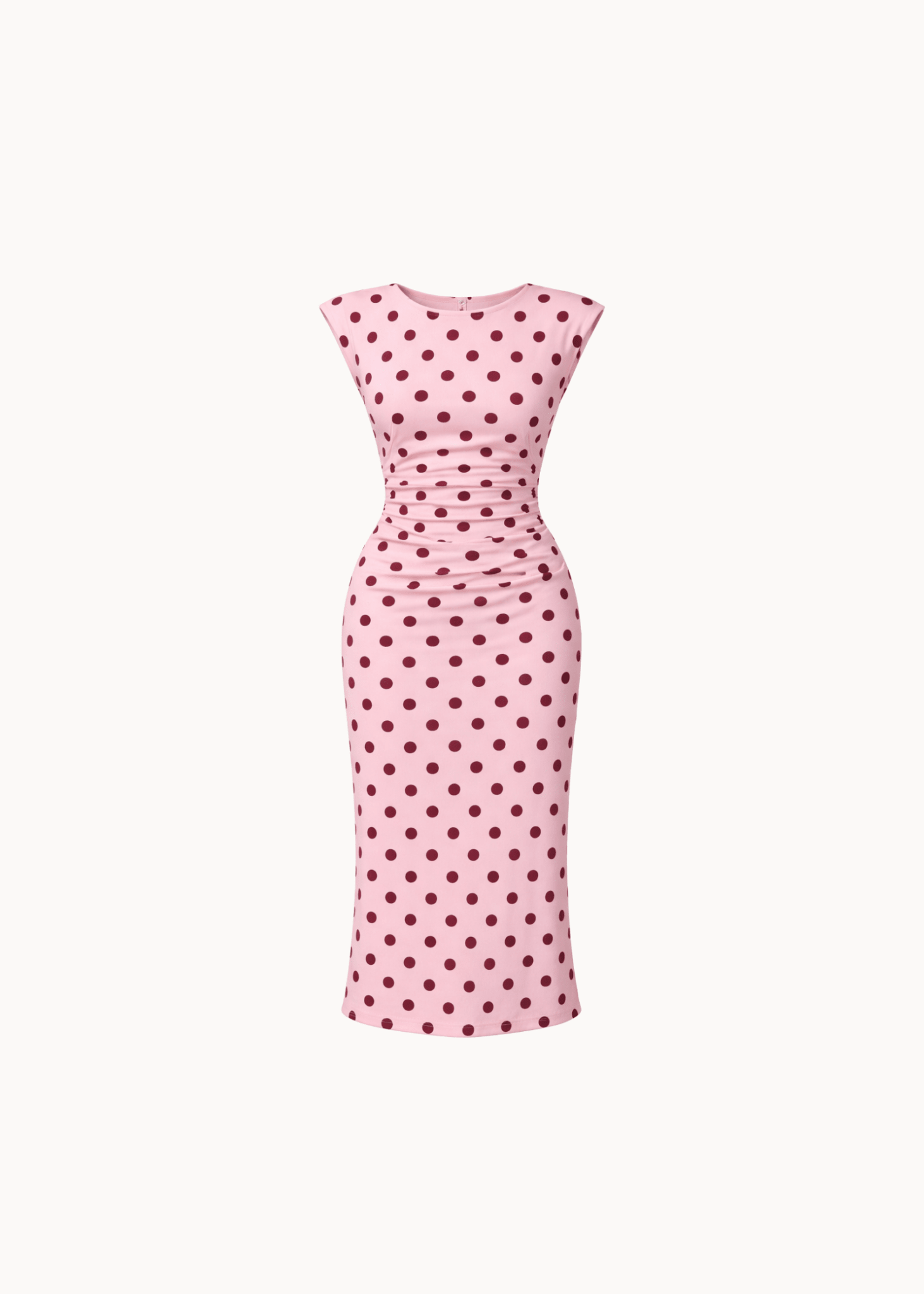 Liora Polka Midi Kjole - Lyserød - ByStenholt.dk