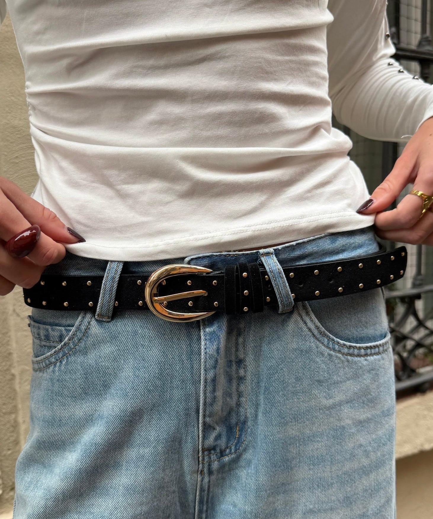 Liv Stud Bælte - Sort - ByStenholt.dk