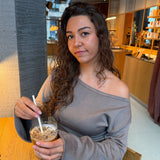 Liva Fitted Strik - Taupe - ByStenholt.dk