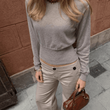 Loui figursyet Strik - Taupe - ByStenholt.dk