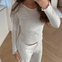 Loungewear Bluse i Pointelle - Hvid - ByStenholt.dk