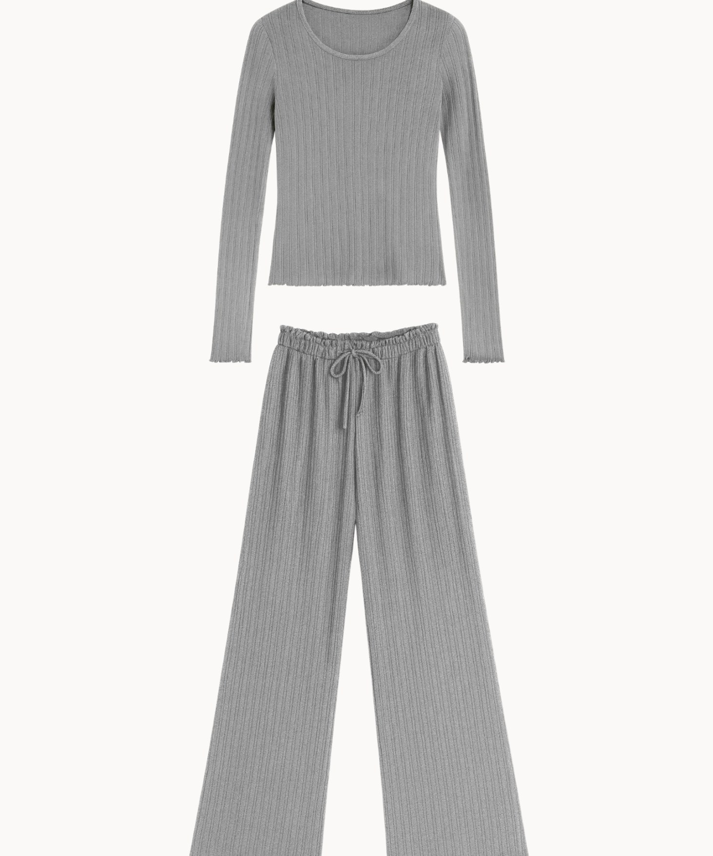 Loungewear Bluse Sæt - Grå - ByStenholt.dk