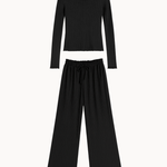 Loungewear Bluse Sæt - Sort - ByStenholt.dk