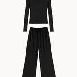 Loungewear Bluse Sæt - Sort - ByStenholt.dk