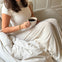 Loungewear Bukser i Pointelle - Creme - ByStenholt.dk