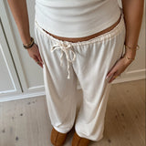 Loungewear Bukser i Pointelle - Creme - ByStenholt.dk
