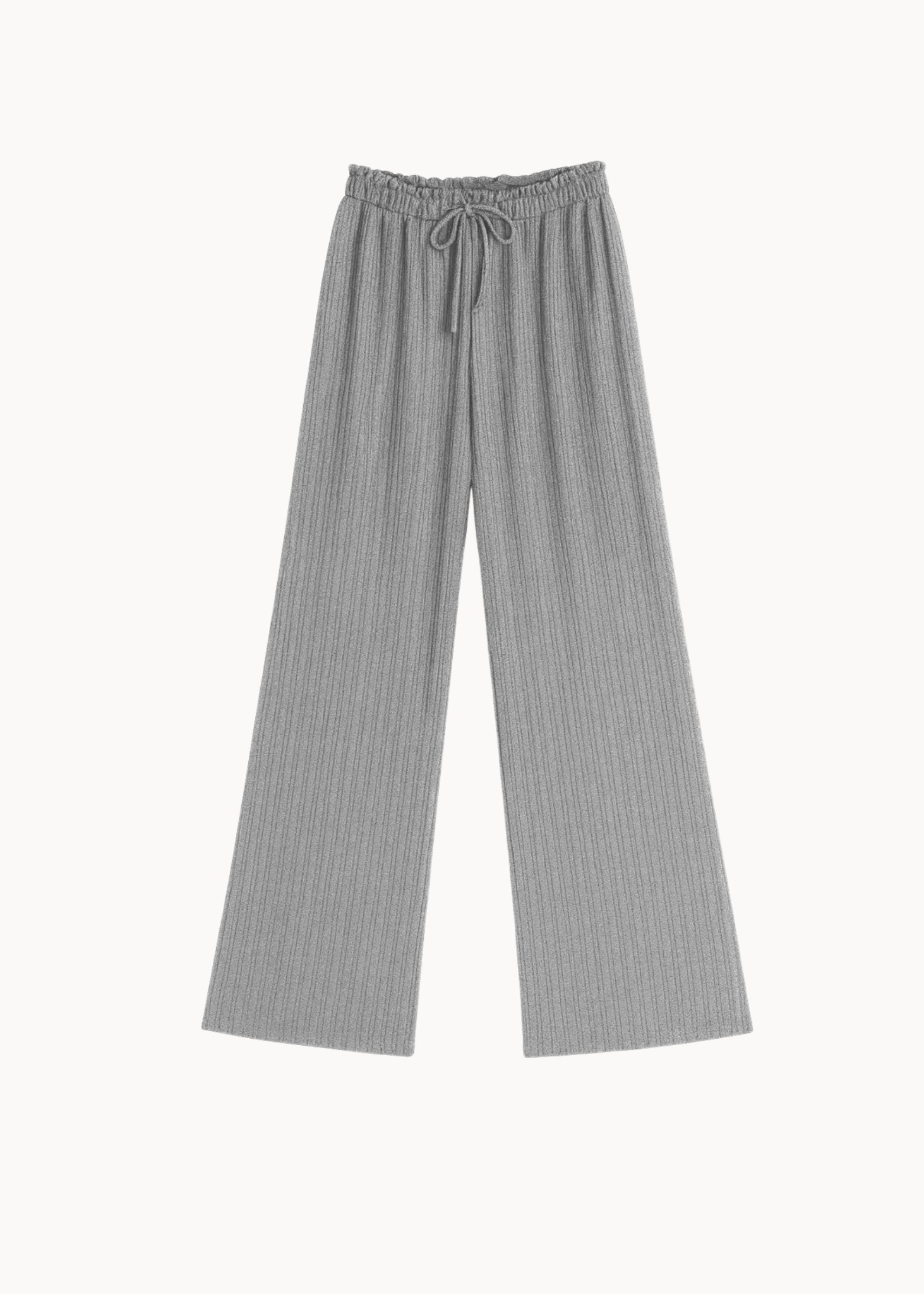 Loungewear Bukser i Pointelle - Grå - ByStenholt.dk