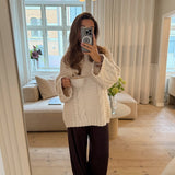 Loungewear Bukser i Pointelle - Mørkebrun - ByStenholt.dk