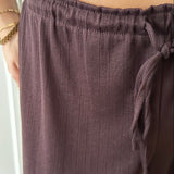 Loungewear Bukser i Pointelle - Mørkebrun - ByStenholt.dk