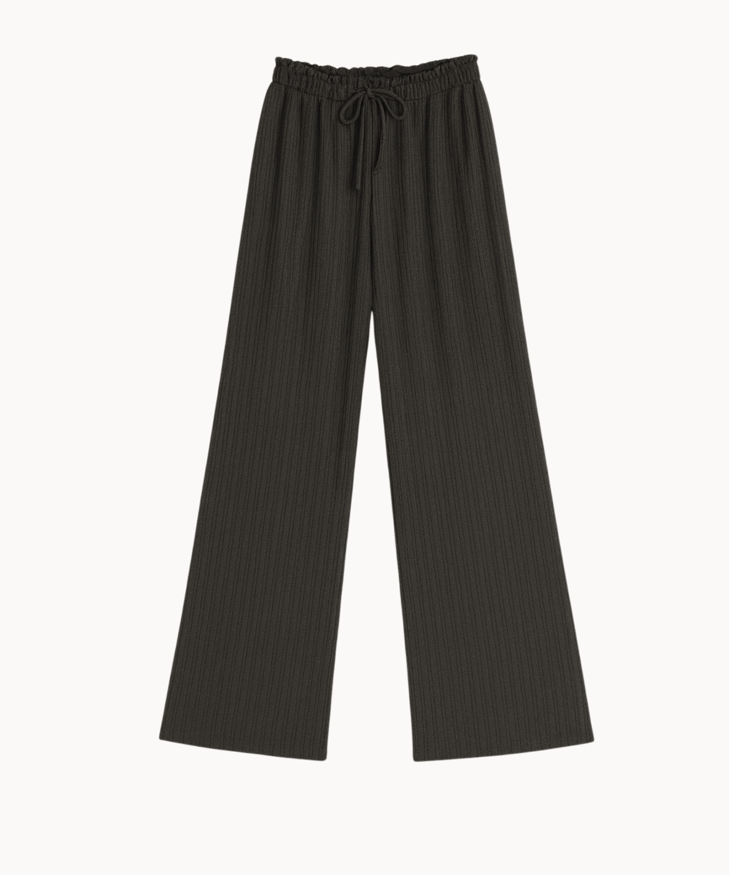 Loungewear Bukser i Pointelle - Mørkebrun - ByStenholt.dk