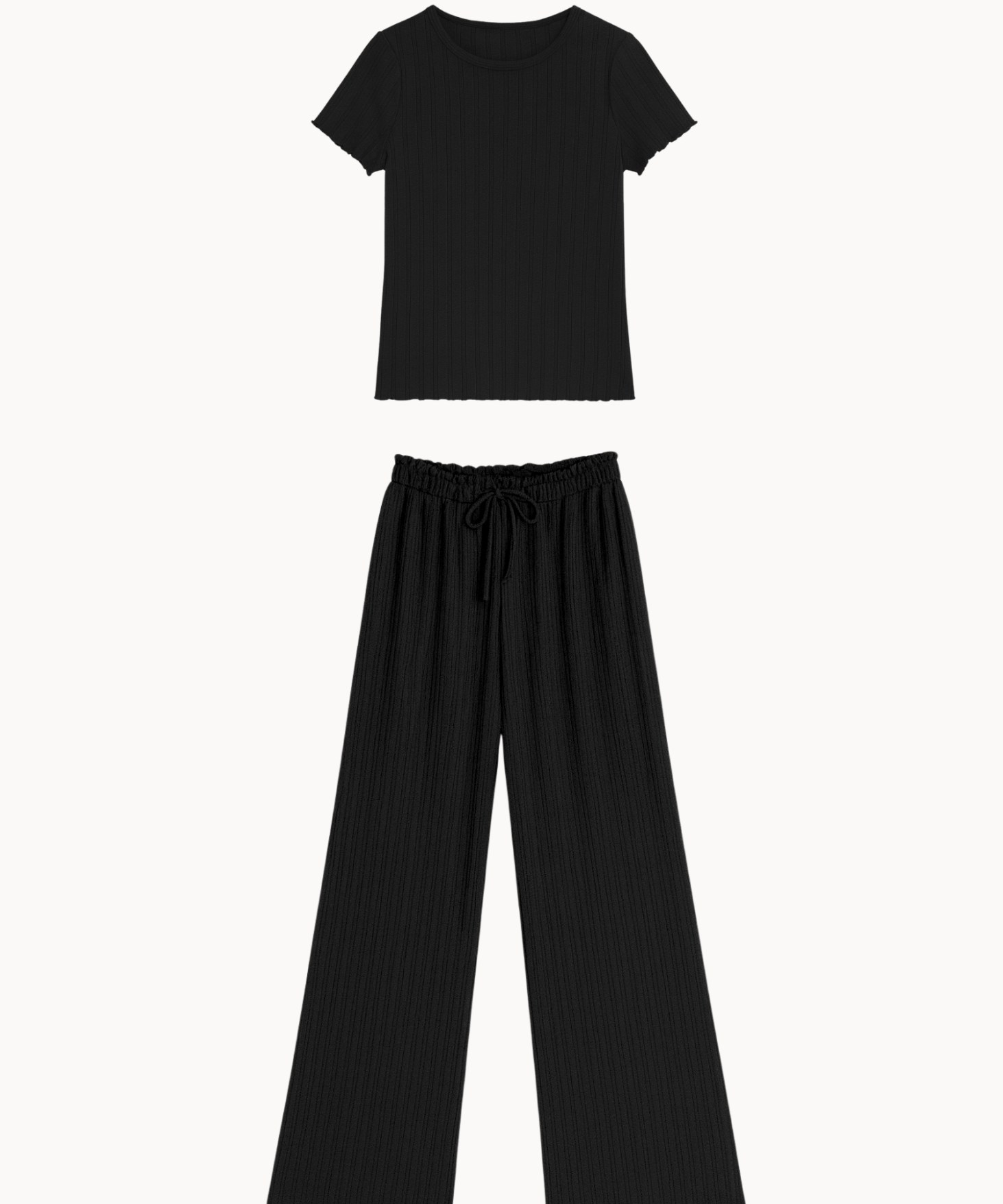 Loungewear T-shirt Sæt - Sort - ByStenholt.dk