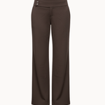 Low Waist Bukser - Mørkebrun - ByStenholt.dk