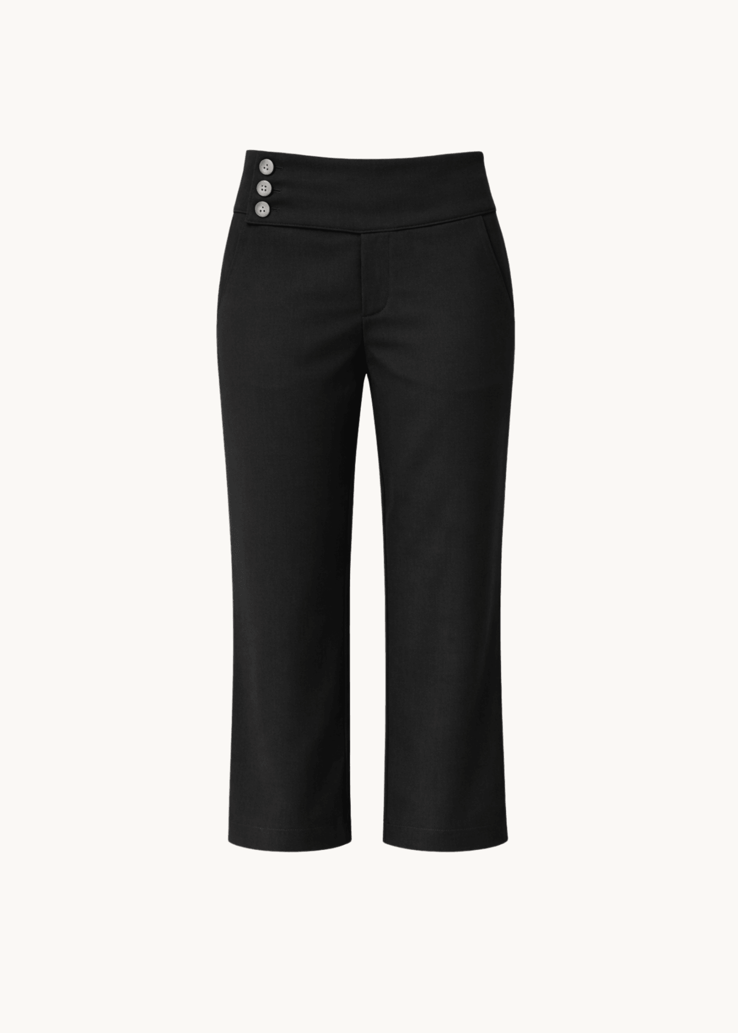 Low Waist Capribukser - Sort - ByStenholt.dk