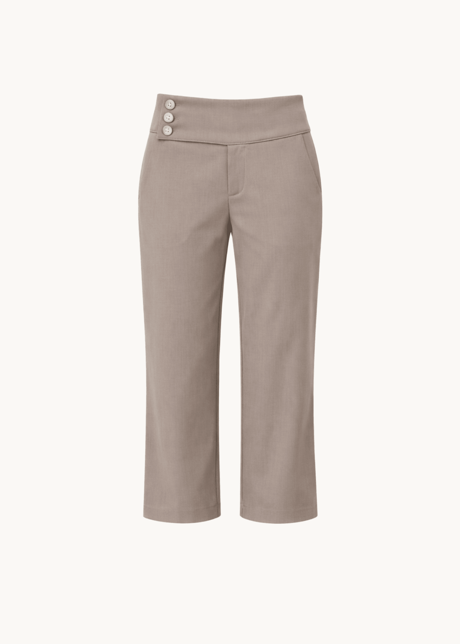 Low Waist Capribukser - Taupe - ByStenholt.dk